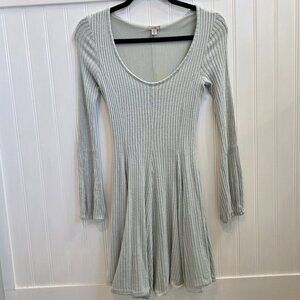 Urban Outfitters Ecote Topanga Ribbed Knit Mini Dress